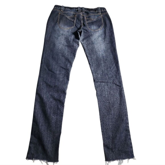 Blue Asphalt Straight Leg - Sz 7 Juniors – Low Rise Dark Wash Streetwear School - Picture 6 of 7